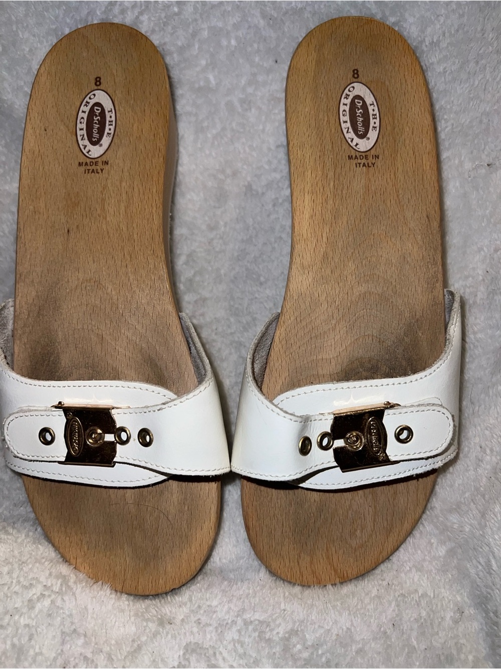 Dr scholls original pescura slide Sandals made in Italy woman size 8